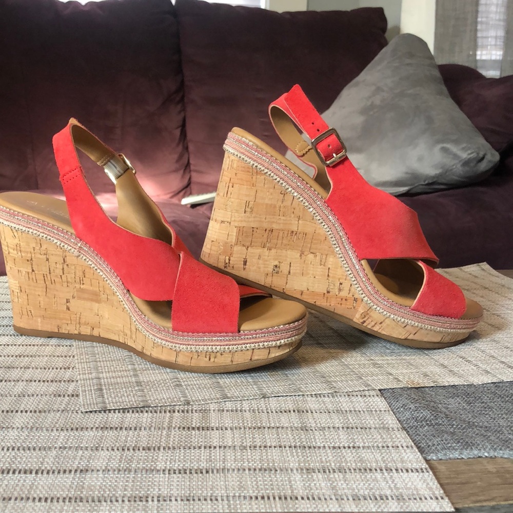 ‼️A. Giannetti pink wedges💖